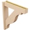 Ekena Millwork 5 1/2-in W x 24-in D x 28-in H Funston Block Rough Cedar Woodgrain TimberThane Outlooker, Primed Tan OUTUR055X24X28FST44RCPR - alternate 6